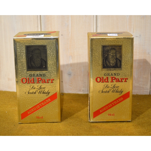 120 - Two bottles Grand Old Parr Deluxe Scotch Whisky aged 12 years, in original presentation boxes