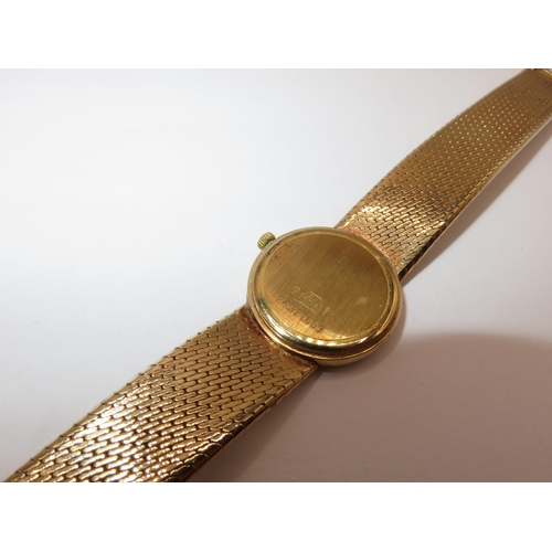 1281 - Ladies Longines 9ct gold quartz wristwatch with integral strap, gross weight 26.4g