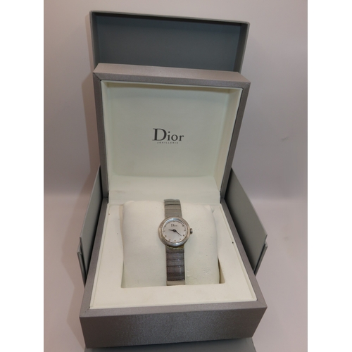 1310 - Christian Dior ladies dress watch in original box, with papers