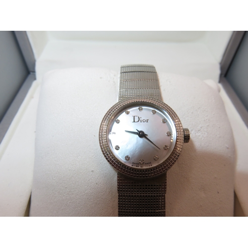 1310 - Christian Dior ladies dress watch in original box, with papers