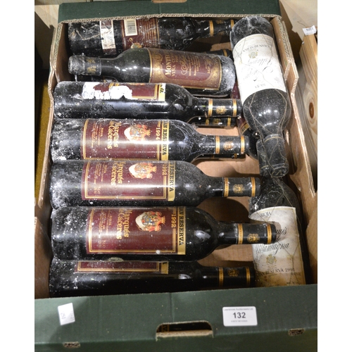 132 - Thirteen bottles Marques de Caceres Rioja, various years 1991 - 1994, together with three other vari... 