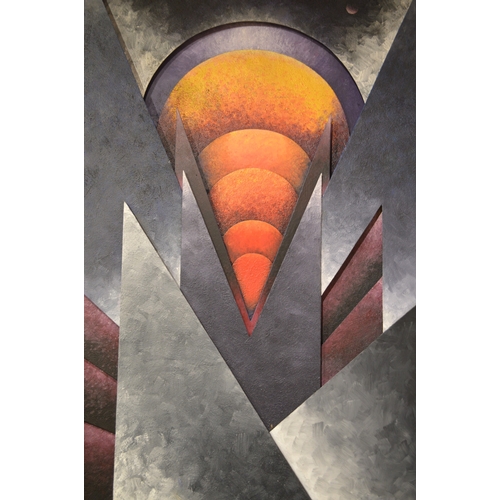 1451 - David William Wire (Transfield Prize runner up), three dimensional oil on board, abstract compositio... 