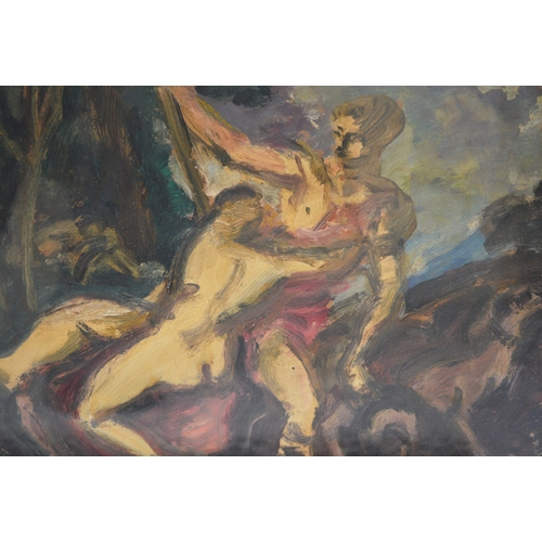 1545 - 19th / 20th Century, oil sketch, study for Venus and Adonis, 26 x 32cm, gilt framed