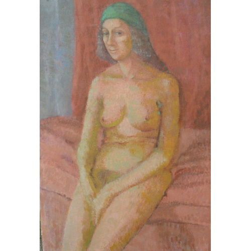 1630 - Elizabeth (Betty) Battiscombe, oil on canvas, ' Weeping Woman ', 61 x 45cm, together with a large qu... 