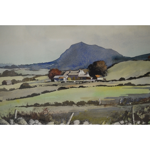 1673 - E. R. Roberts, two watercolours, Welsh landscapes, signed, the largest 33 x 50cm, framed