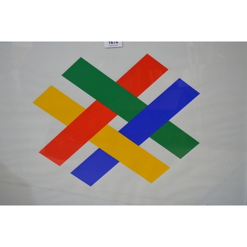 1674 - Terence Conran, signed Limited Edition coloured print, abstract study, Limited Edition No. 138 of 25... 