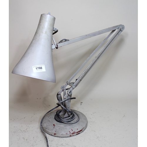 1700 - Grey metal anglepoise lamp