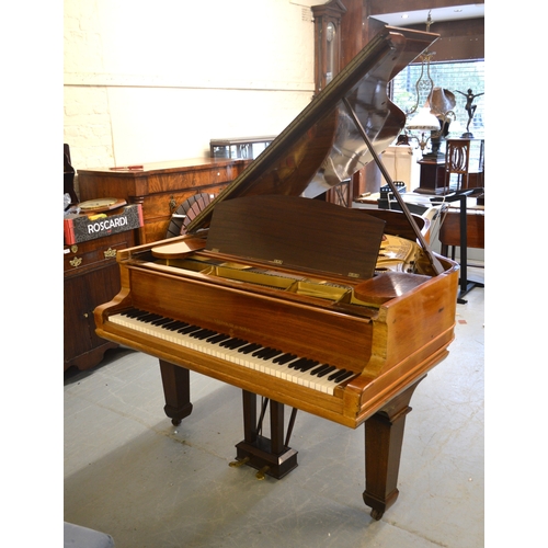 1863 - Steinway & Sons, rosewood cased boudoir grand piano, serial number 1514, raised on later square tape... 