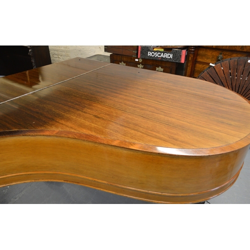 1863 - Steinway & Sons, rosewood cased boudoir grand piano, serial number 1514, raised on later square tape... 
