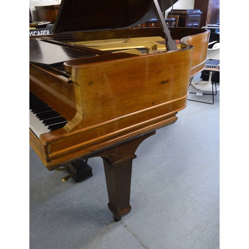1863 - Steinway & Sons, rosewood cased boudoir grand piano, serial number 1514, raised on later square tape... 