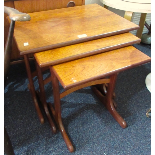 1975 - Nest of three G plan rectangular teak occasional tables