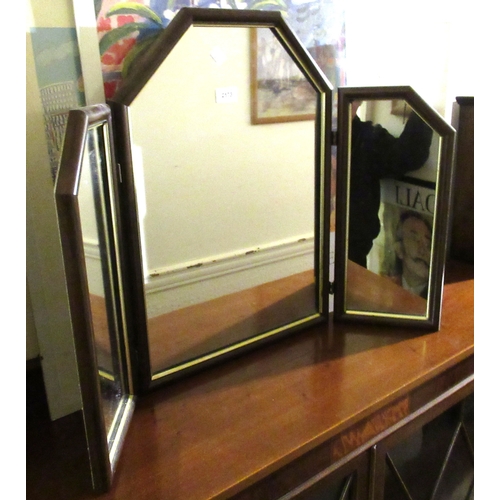 Three section folding dressing table mirror, table top book trough, and ...