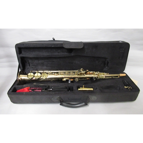303 - Rosedale SS500G soprano saxophone, in a fitted case