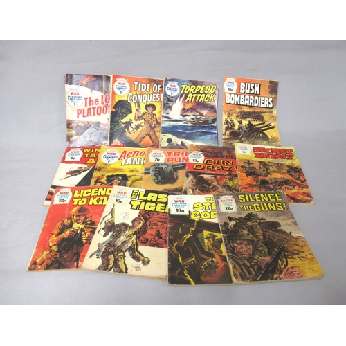 446 - Box containing a quantity of war picture library boys books / magazines