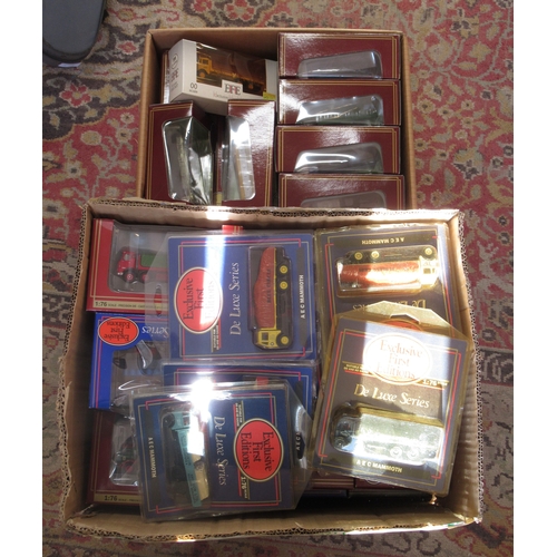 464 - Two boxes containing a quantity of Exclusive First Edition 1/76th scale model lorries, tankers and a... 