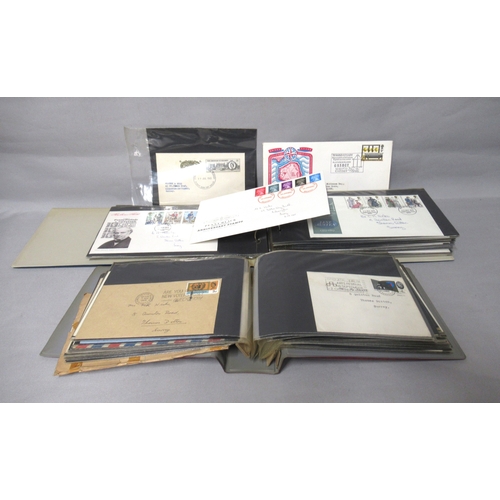 Box containing a quantity of eight albums containing a collection of ...