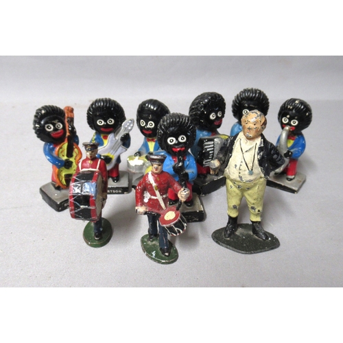 616 - Collection of Robertsons advertising figures and a small quantity of lead toy figures, including one... 