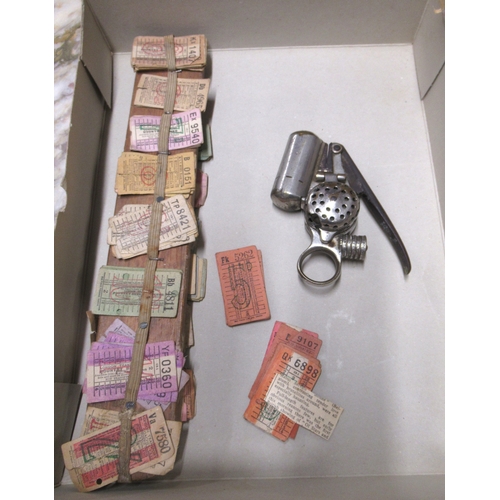626 - Collection of various early 20th Century bus tickets, together with a London The Bell Punch and Prin... 
