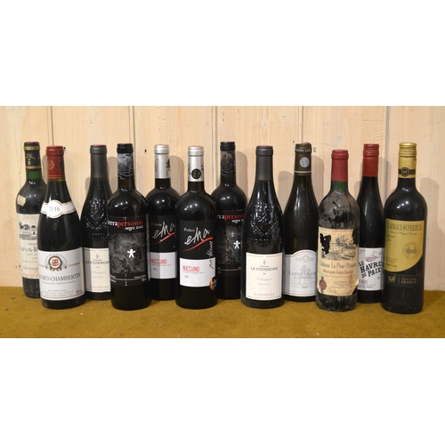 66 - One bottle Chateau La Fleur Plaisance 1989, one bottle Gevrey Chambertin 2016, two bottles Podere EM... 
