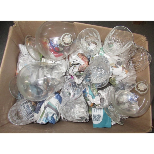 747 - Quantity of Stuart Ivanhoe pattern drinking glasses, together with six unmarked tumblers, Coronation... 