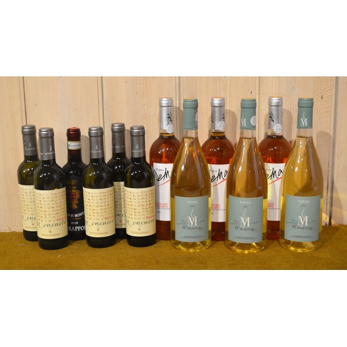78 - Five half bottles Moncucco 2019, half bottle Brunello De Montocino 2010 together with six various It... 