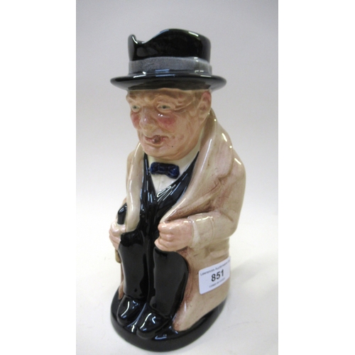 851 - Royal Doulton Winston Churchill Toby jug, 23cm high