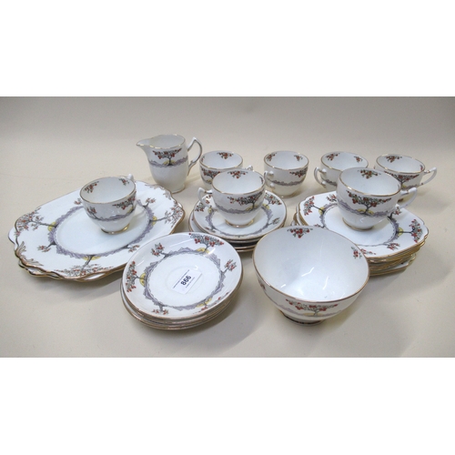 866 - Standard China Orange Tree pattern six place setting tea service