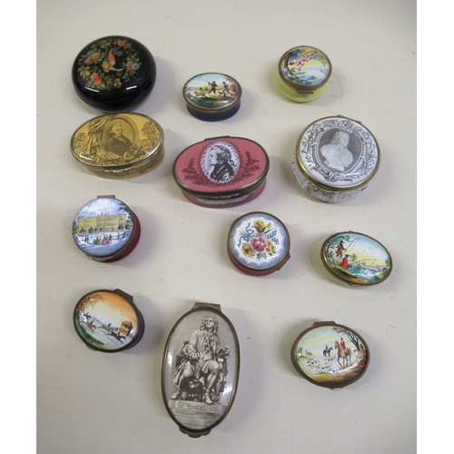 944 - Small collection of enamel trinket boxes by Halcyon Days