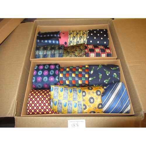 188 - Small quantity of ladies vintage shoes, together with a small quantity of gentleman's silk neckties