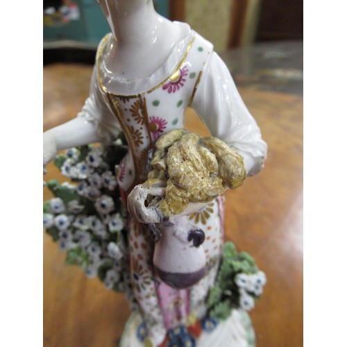 924 - Collection of nine 18th / 19th Century English pottery and porcelain figures, including Derby, Chels... 