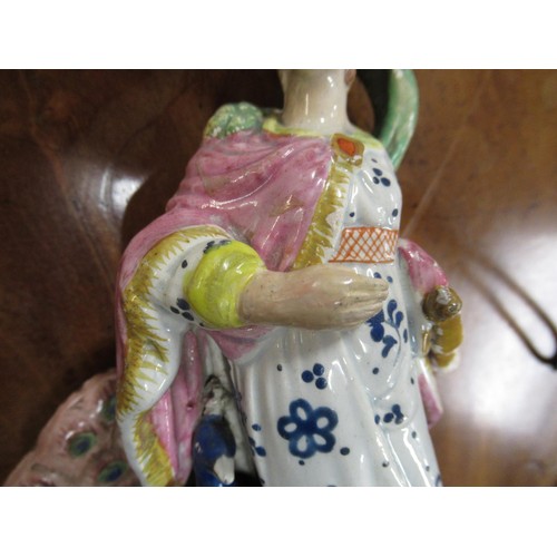 924 - Collection of nine 18th / 19th Century English pottery and porcelain figures, including Derby, Chels... 