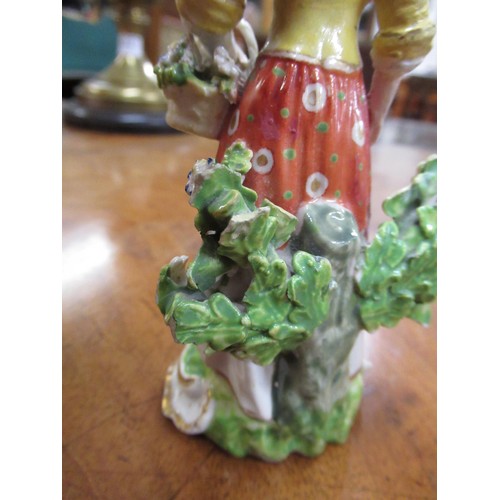 924 - Collection of nine 18th / 19th Century English pottery and porcelain figures, including Derby, Chels... 