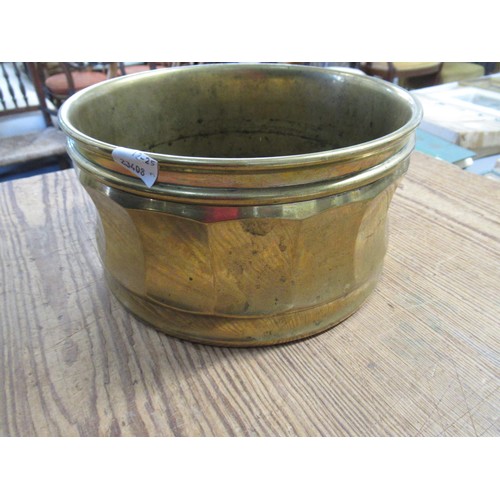 1690 - Heavy circular bronze jardiniere, 21.5cm diameter x 11.5cm high