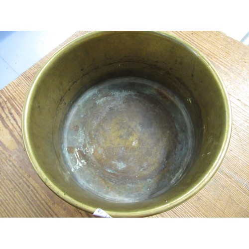 1690 - Heavy circular bronze jardiniere, 21.5cm diameter x 11.5cm high