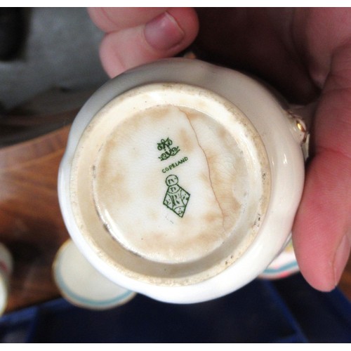 897 - Copeland 19th Century / early 20th Century gilt floral and blue banded tea and part dinner service