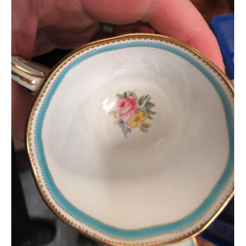 897 - Copeland 19th Century / early 20th Century gilt floral and blue banded tea and part dinner service