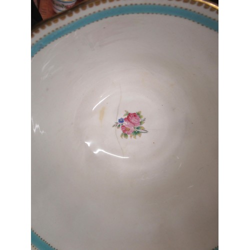 897 - Copeland 19th Century / early 20th Century gilt floral and blue banded tea and part dinner service