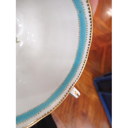 897 - Copeland 19th Century / early 20th Century gilt floral and blue banded tea and part dinner service