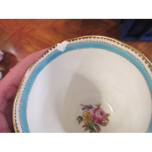 897 - Copeland 19th Century / early 20th Century gilt floral and blue banded tea and part dinner service