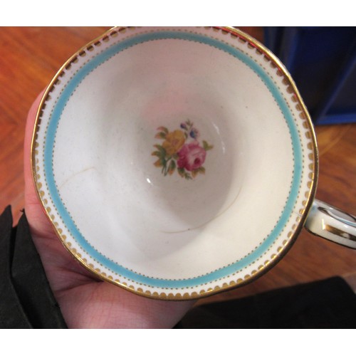 897 - Copeland 19th Century / early 20th Century gilt floral and blue banded tea and part dinner service
