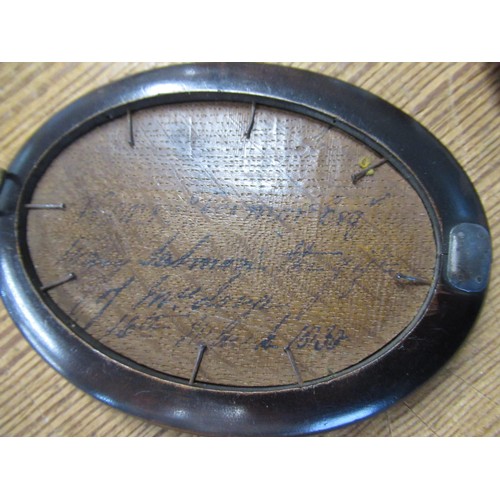 1407 - 19th Century watercolour portrait miniature on ivory, portrait of a lady wearing a feather trimmed b... 