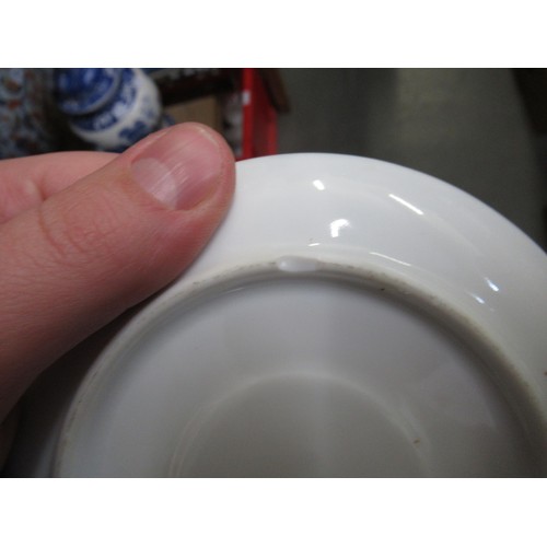 791 - Limoges rose decorated porcelain part coffee service, together with three items of commemorative chi... 