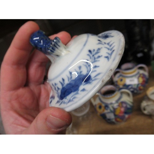 807 - 19th Century Chinese blue and white baluster form vase and cover with four character mark to the bas... 