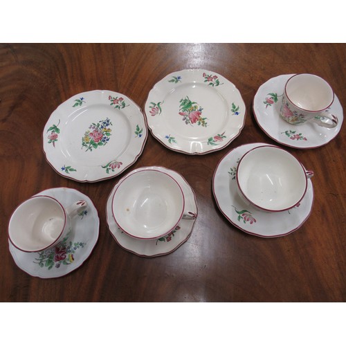 843 - Luneville part breakfast set, together with a Limoges type coffee set
