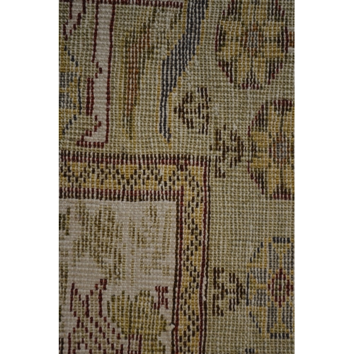 17 - Antique Persian prayer rug with a central mihrab, with tree of life and foliage design on a beige gr... 