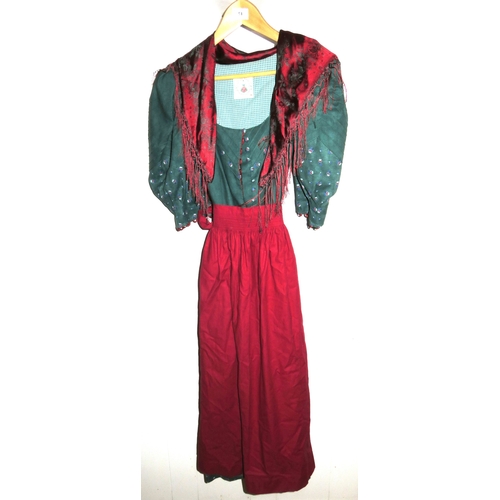 51 - Bag containing a traditional Viennese ladies costume, purchased Lodon Plankl (Vienna, Austria), with... 