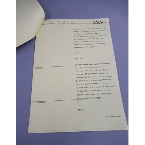 Original script for an early edition of Breakfast Time, provenance ...