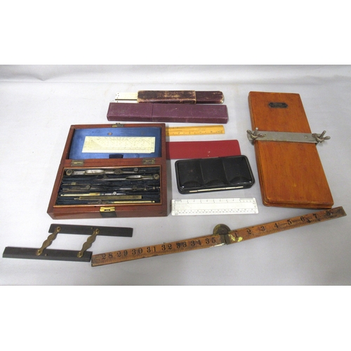 Quantity of various drawing instruments etc., together with a quantity ...