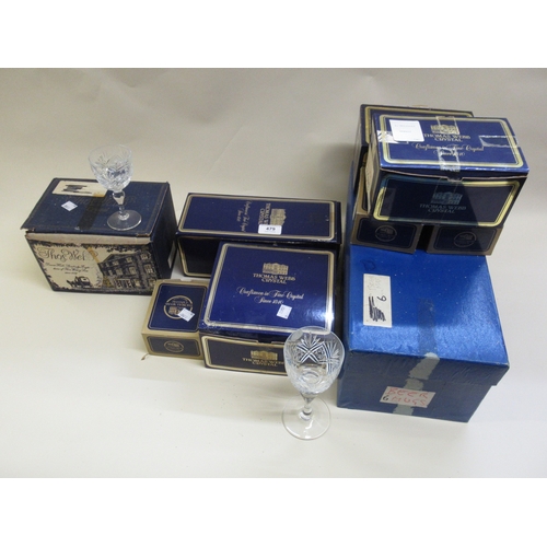 479 - Quantity of Thomas Webb boxed glassware, including decanter and various glasses