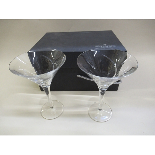480 - Boxed pair of Waterford crystal ' Siren ' Martini glasses